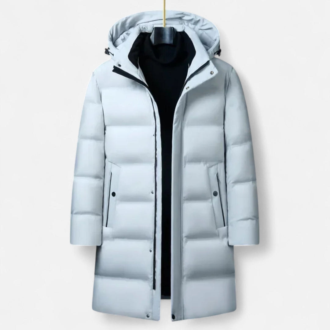 Men’s Elegant Warm Down Parka Hooded Insulated Jacket