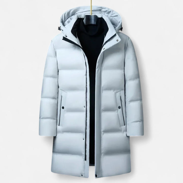 Men’s Elegant Warm Down Parka Hooded Insulated Jacket