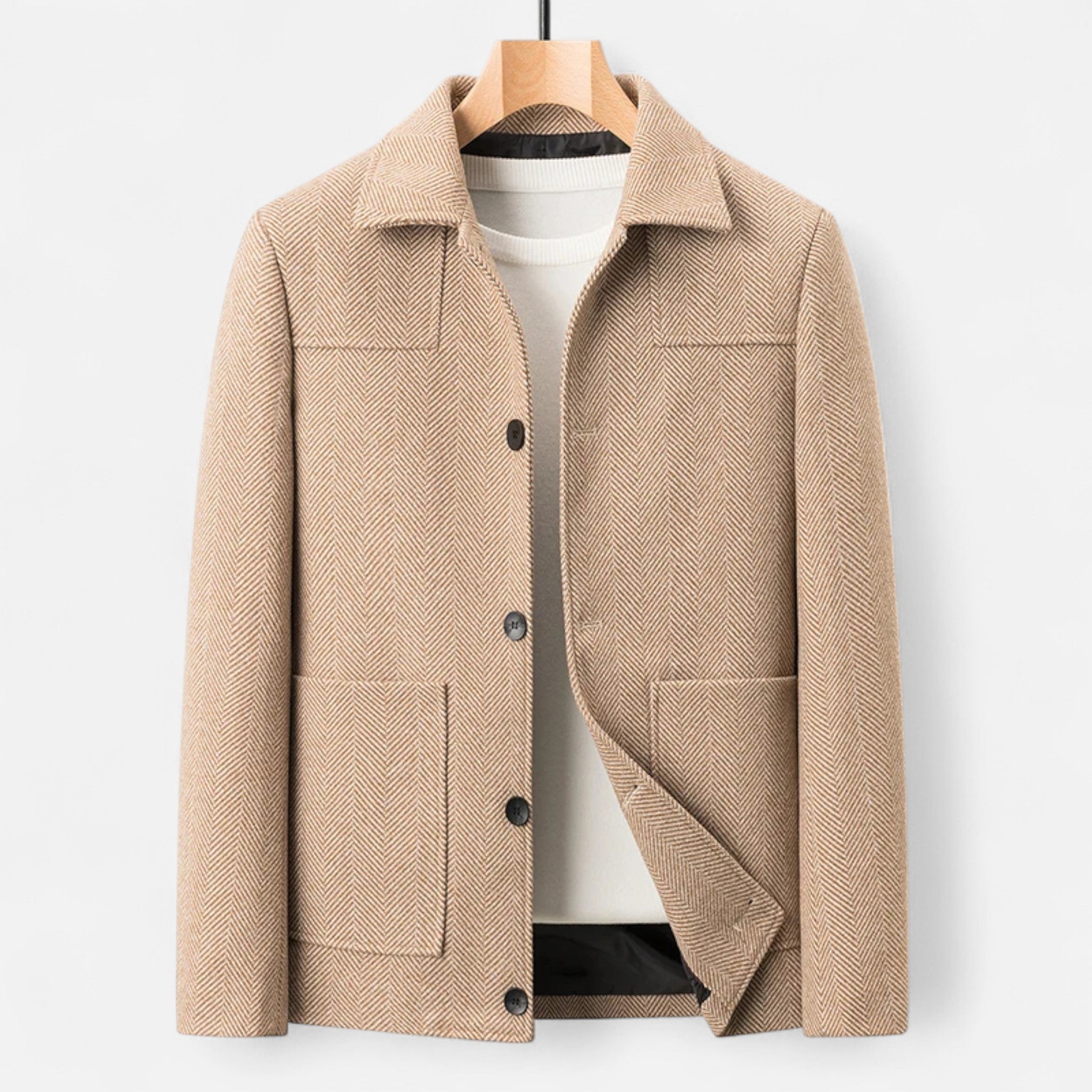 Giacca da uomo in misto lana – Eleganza business con rever