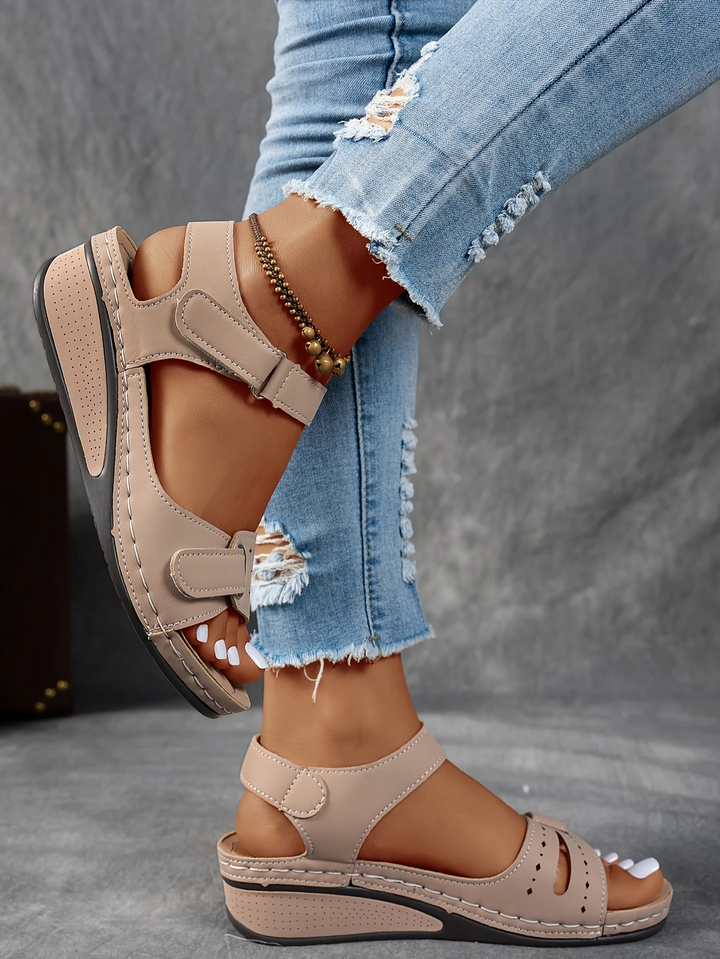 Platform Cushioned Wedge Sandals