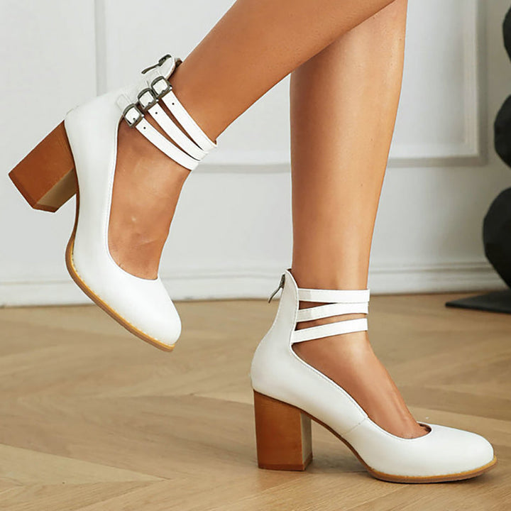 Ankle Strap Block Heel Sandals