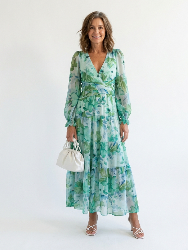 Long Sleeve Floral Maxi Dress