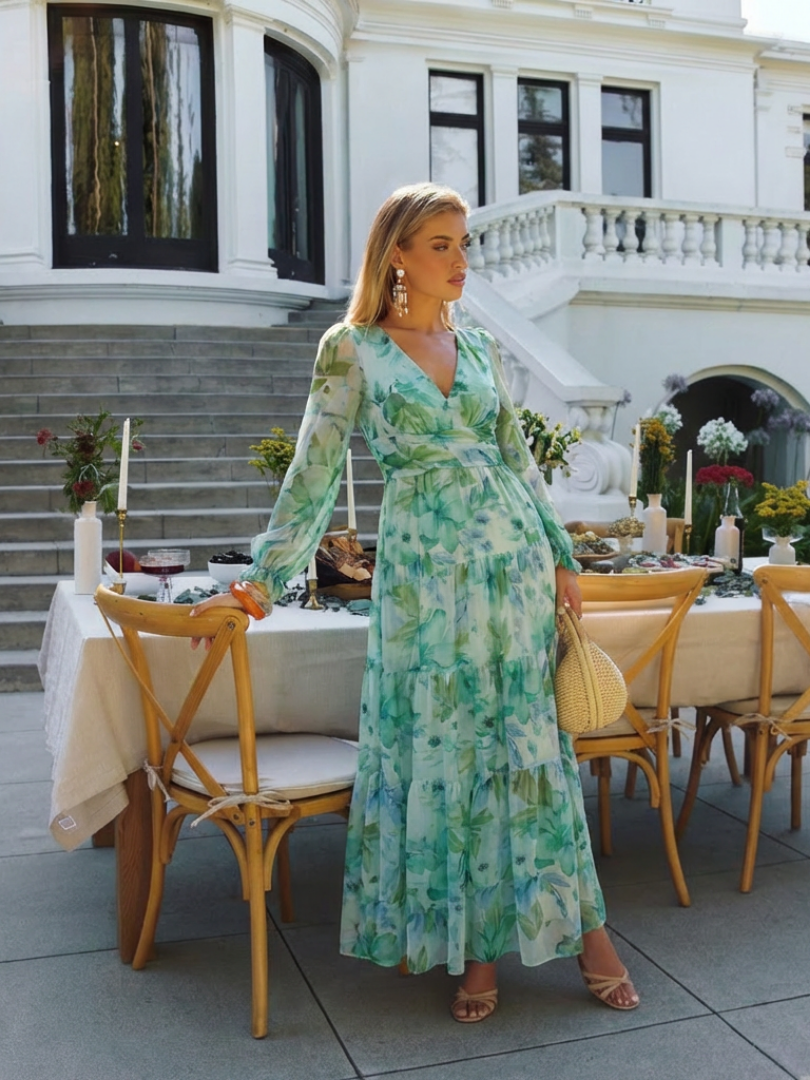 Long Sleeve Floral Maxi Dress