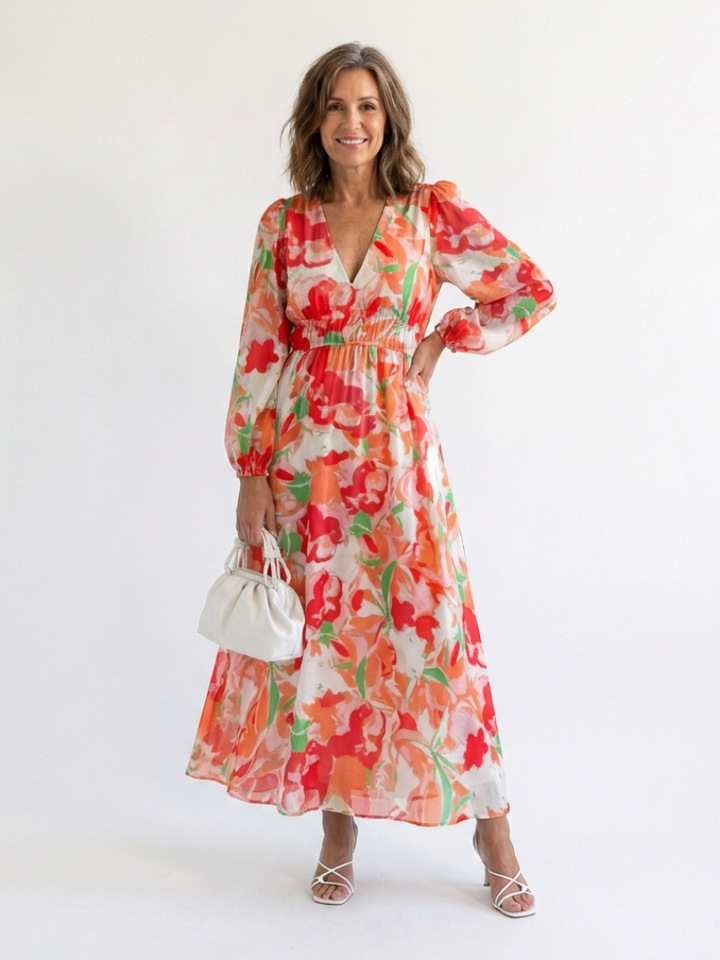 Long Sleeve Floral Maxi Dress