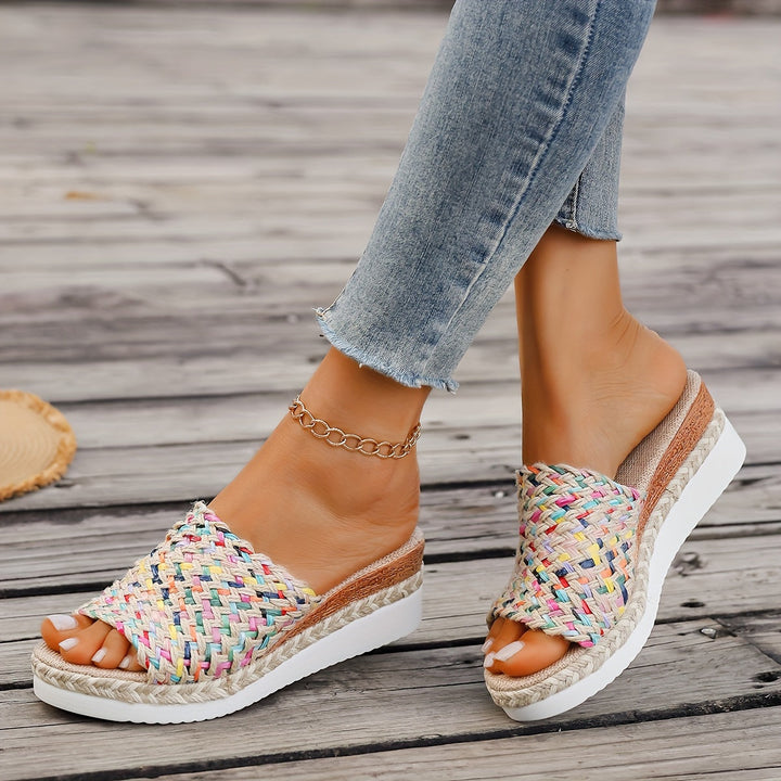 Woven Wedge Sandals