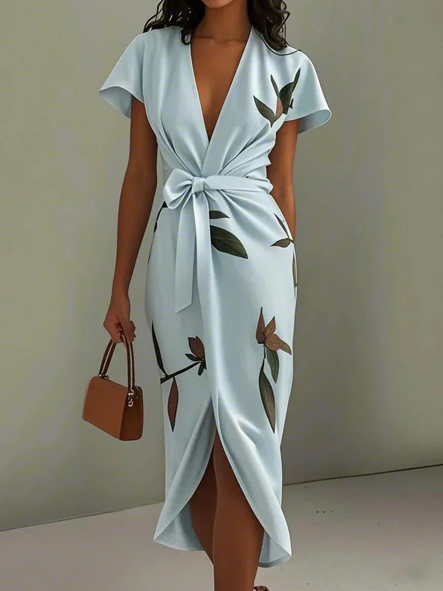 Vestido midi elegante cruzado