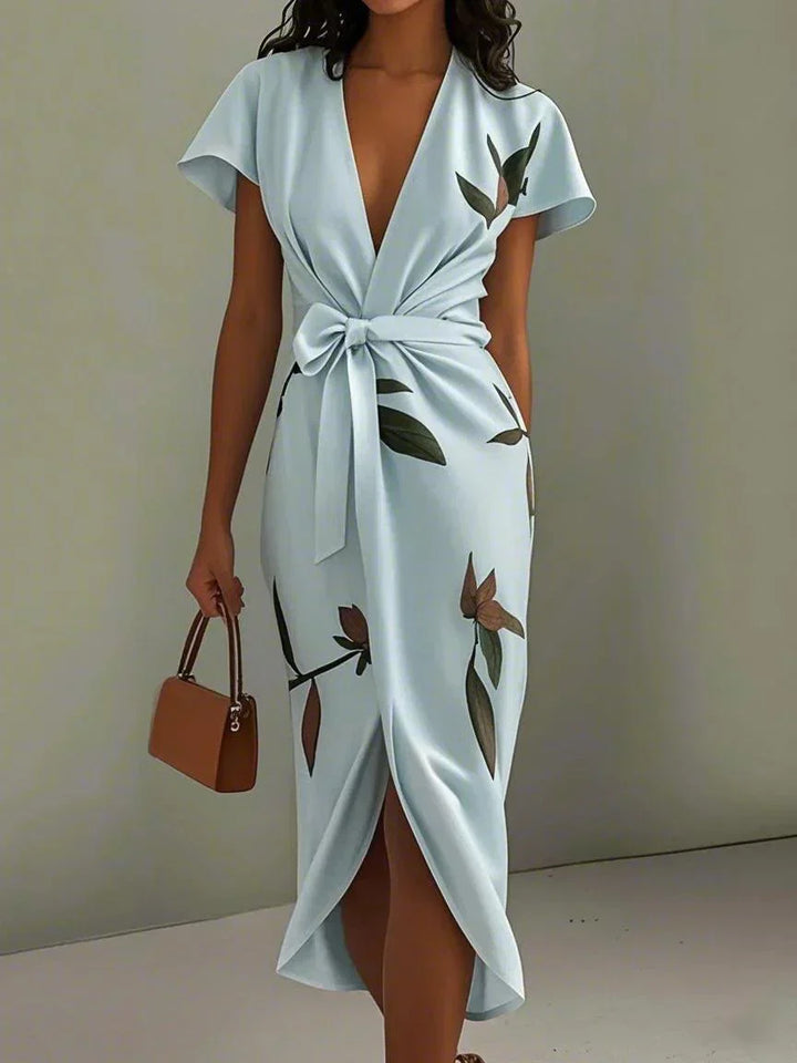Vestido midi elegante cruzado