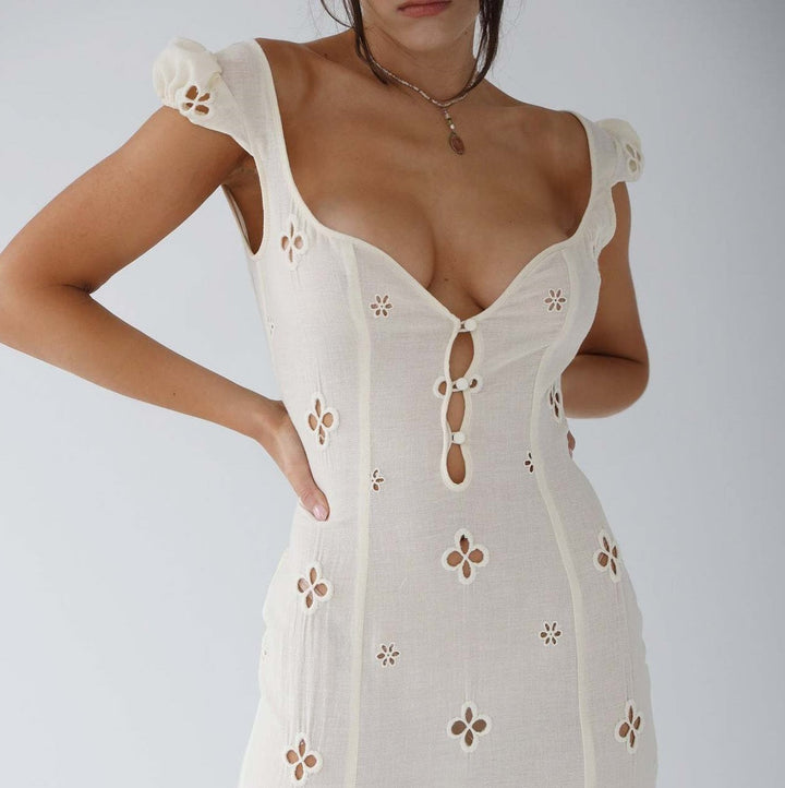 Elegant Women's Subtle Flowing Wedding Guest Dress for Special Occasions