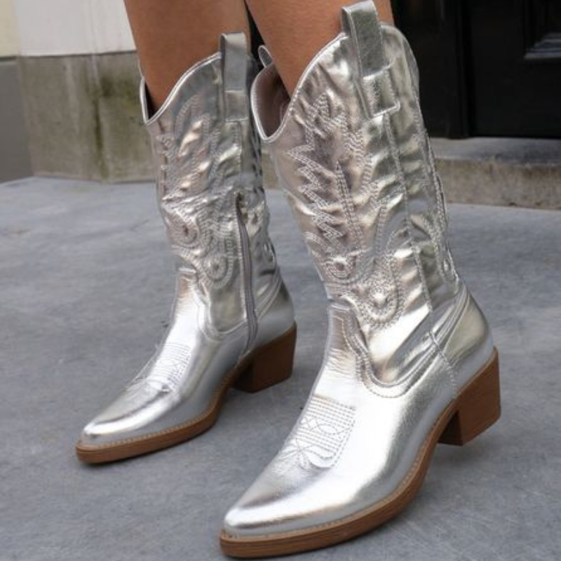 Metallic Western Cowboy Boots