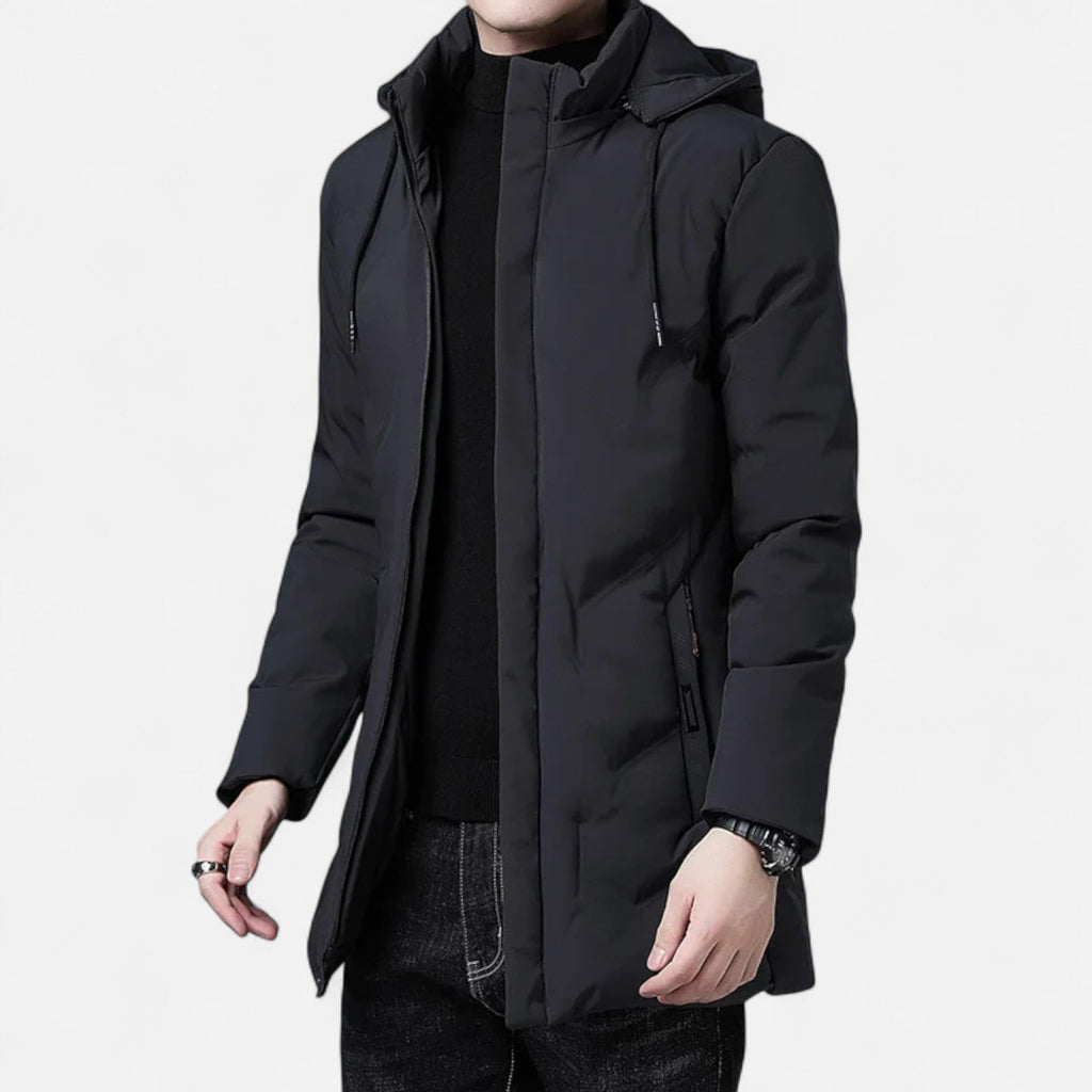 Parka con capucha para hombre de mezcla de algodón Heritage