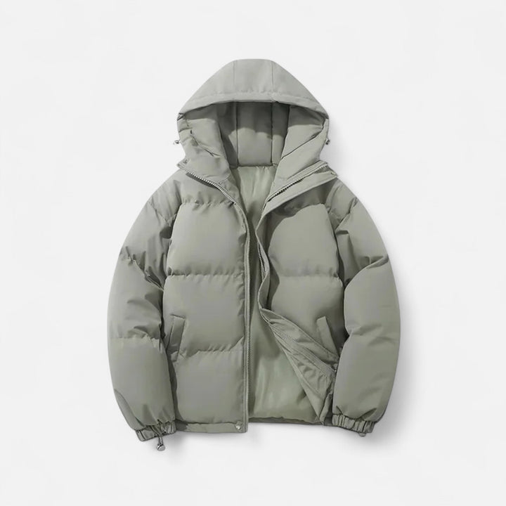 Chaqueta acolchada con capucha versátil para hombre y mujer para meses fríos