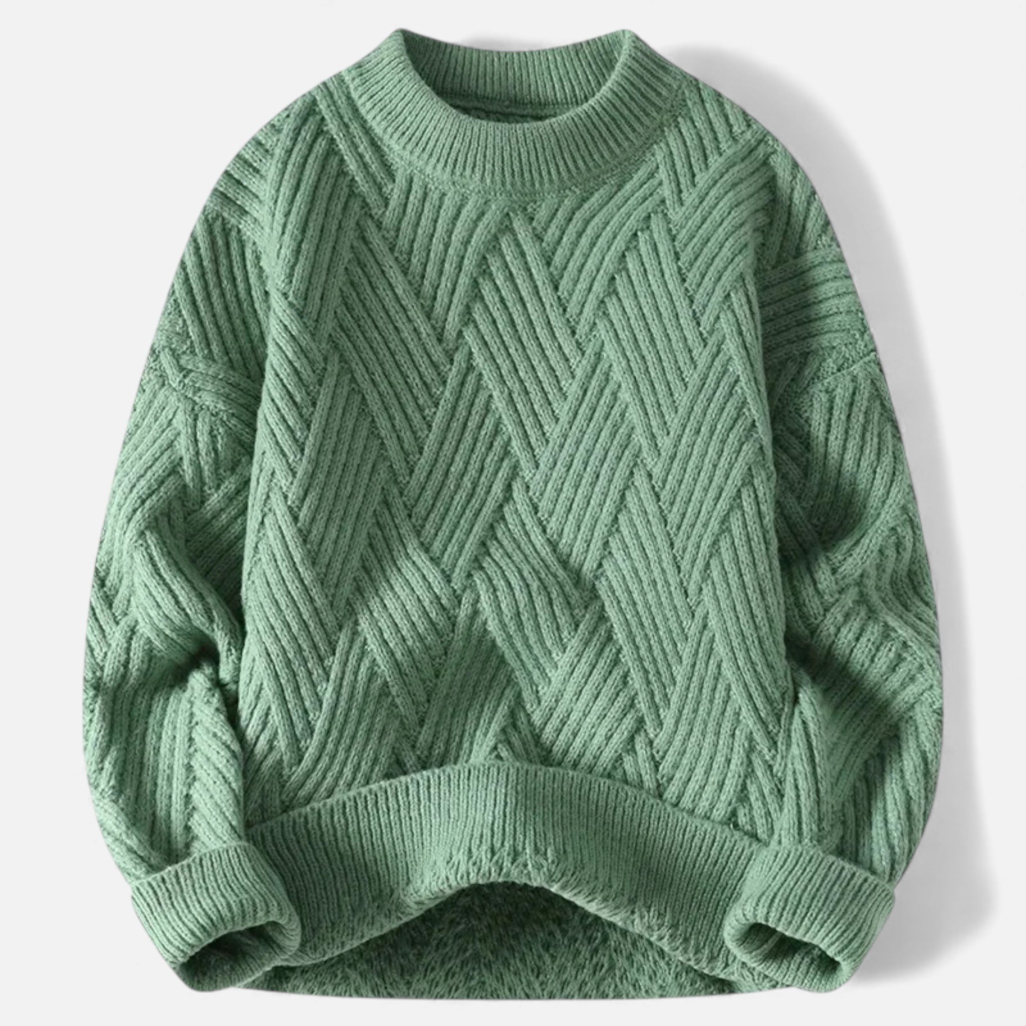 Women'S Slight-Stretch Knitted Cabled Sweater