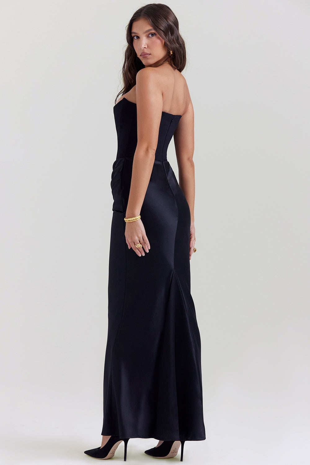 Timeless Strapless Polished Maxi Wedding Guest Dress for Women