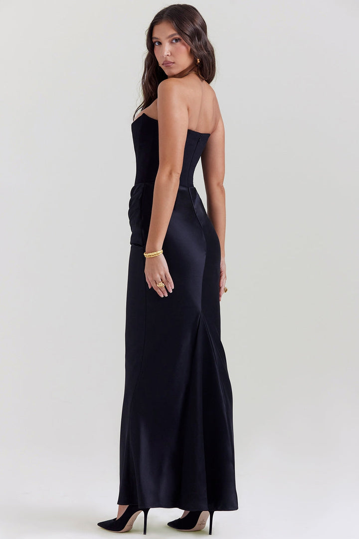 Timeless Strapless Polished Maxi Wedding Guest Dress for Women