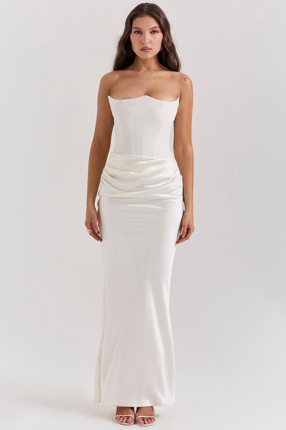 Timeless Strapless Polished Maxi Wedding Guest Dress for Women