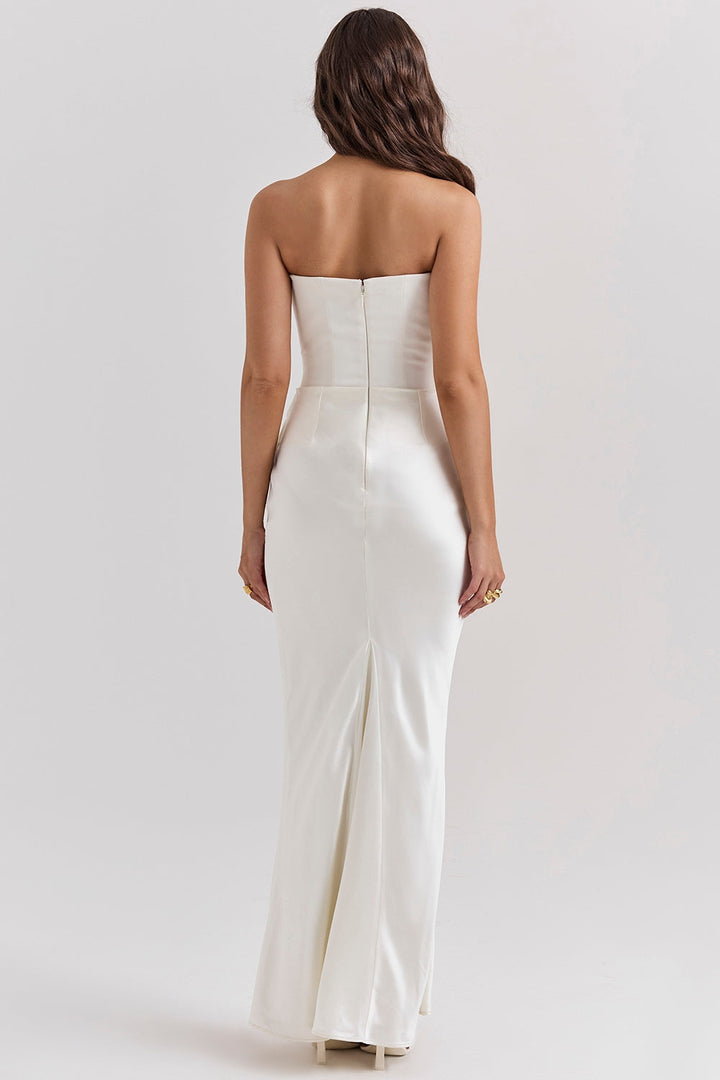Timeless Strapless Polished Maxi Wedding Guest Dress for Women