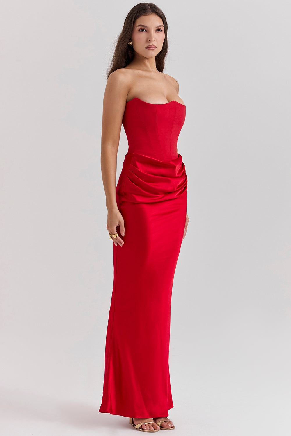 Timeless Strapless Polished Maxi Wedding Guest Dress for Women