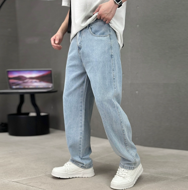 Men’s Versatile Spring Loose-Fit Denim Straight Leg Jeans
