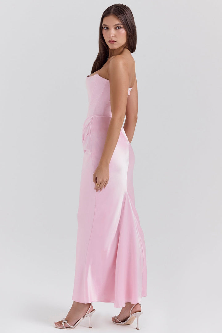 Timeless Strapless Polished Maxi Wedding Guest Dress for Women