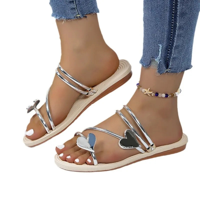 Sandalias cómodas con pedrería