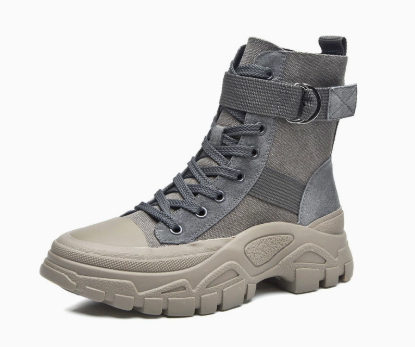 Fashion Sleek Outdoor Ankle Men's Boots with Strap Detail and Chunky Sole