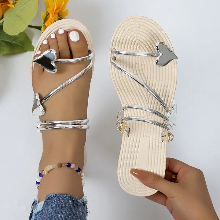 Sandalias cómodas con pedrería