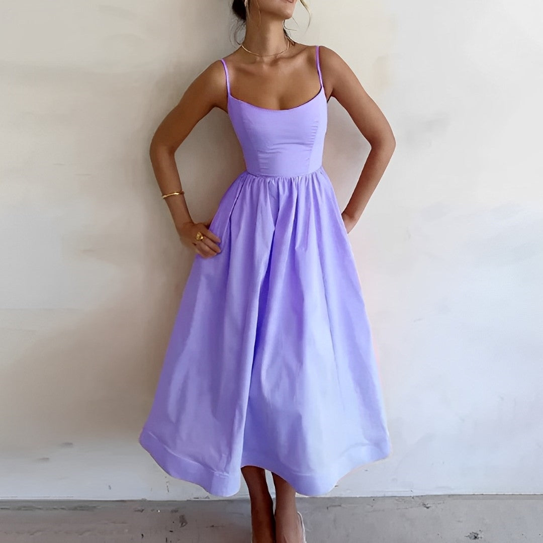 Stylish Figure-Hugging Summer Party Midi Dress for Women