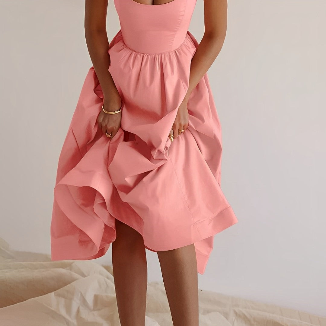 Stylish Figure-Hugging Summer Party Midi Dress for Women