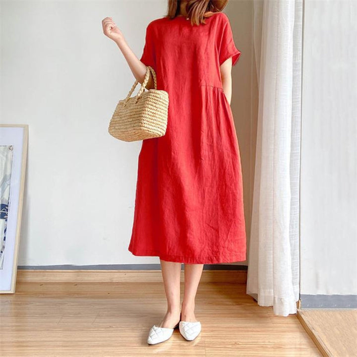 Versatile Elegant Flattering Short Sleeve Summer Dress for Women