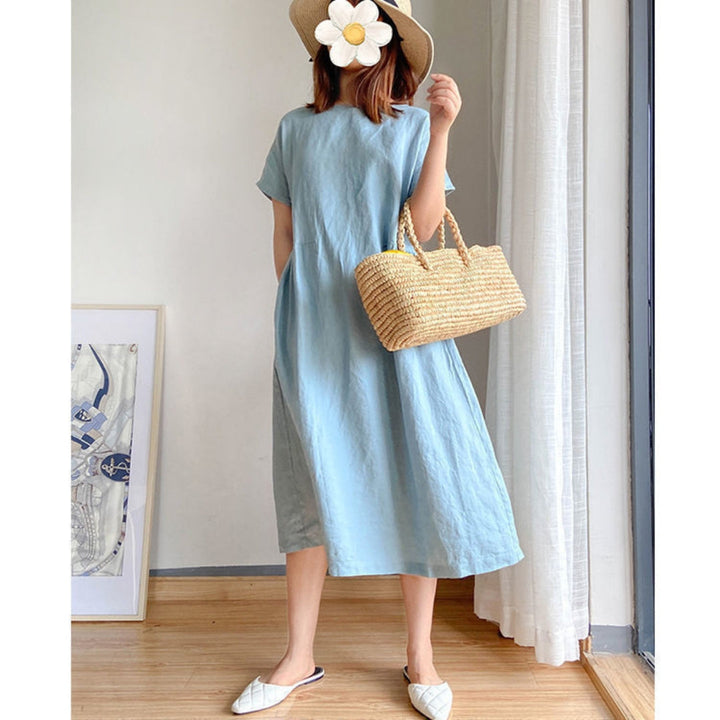 Versatile Elegant Flattering Short Sleeve Summer Dress for Women