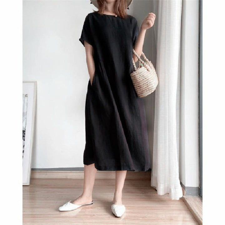 Versatile Elegant Flattering Short Sleeve Summer Dress for Women