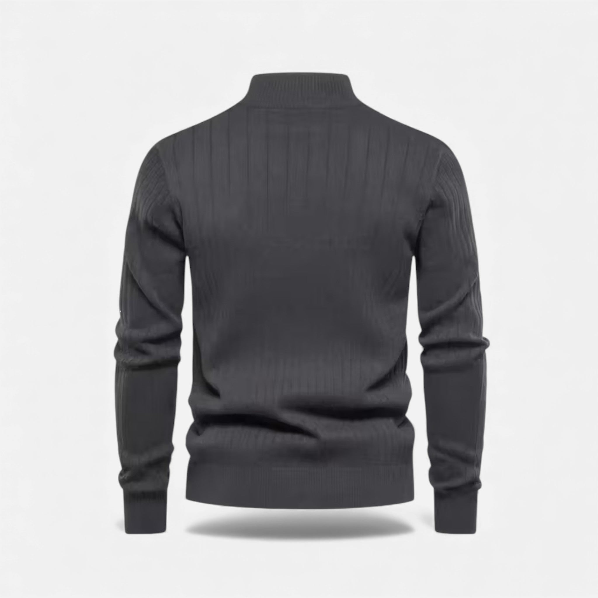 Maglione da uomo caldo minimalista con zip in maglia