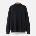 Men’s Loose-Fit Button-Up Polo Sweater