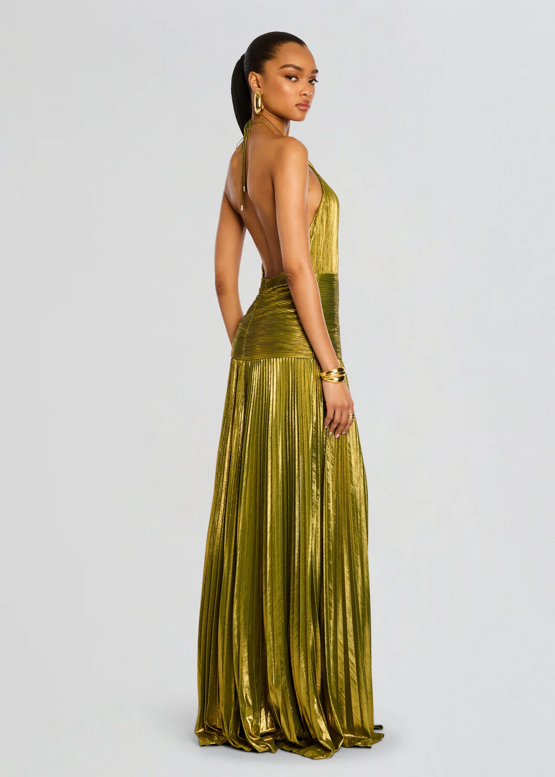 Vestido Maxi de Corte de Lujo con Acabado Elegante