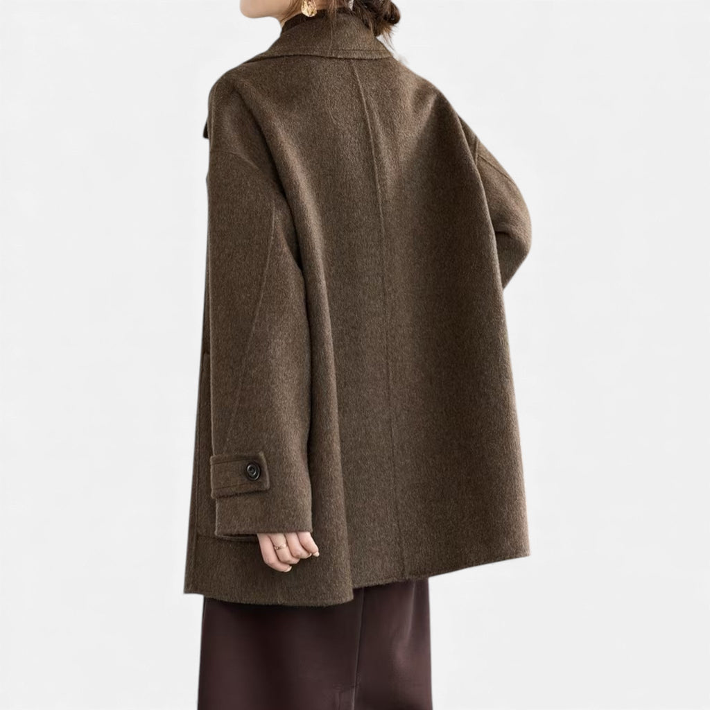 Cappotto invernale spesso da donna in misto alpaca