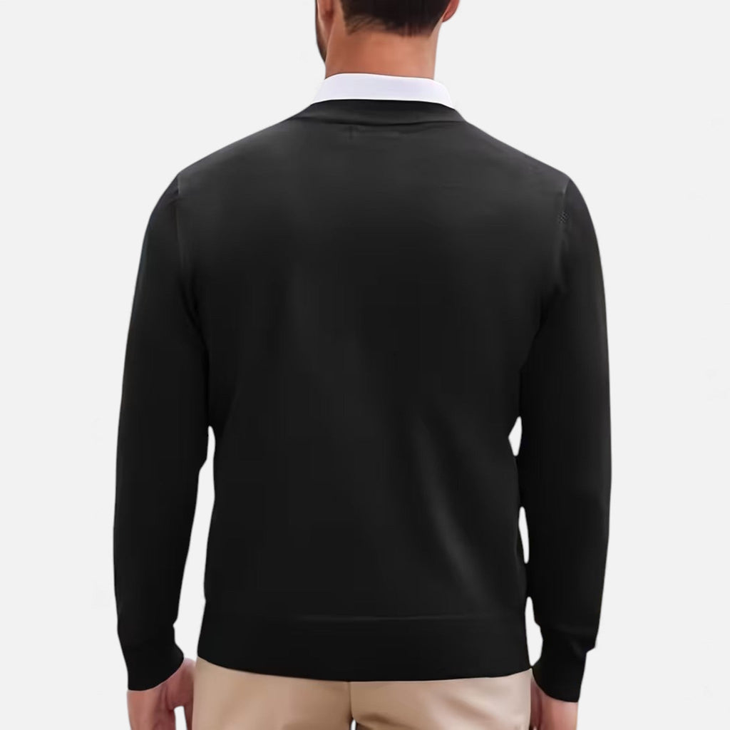 Suéter de punto para hombre con cuello en V para otoño/invierno