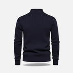Maglione da uomo caldo minimalista con zip in maglia
