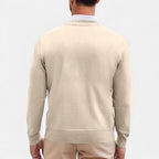 Suéter de punto para hombre con cuello en V para otoño/invierno