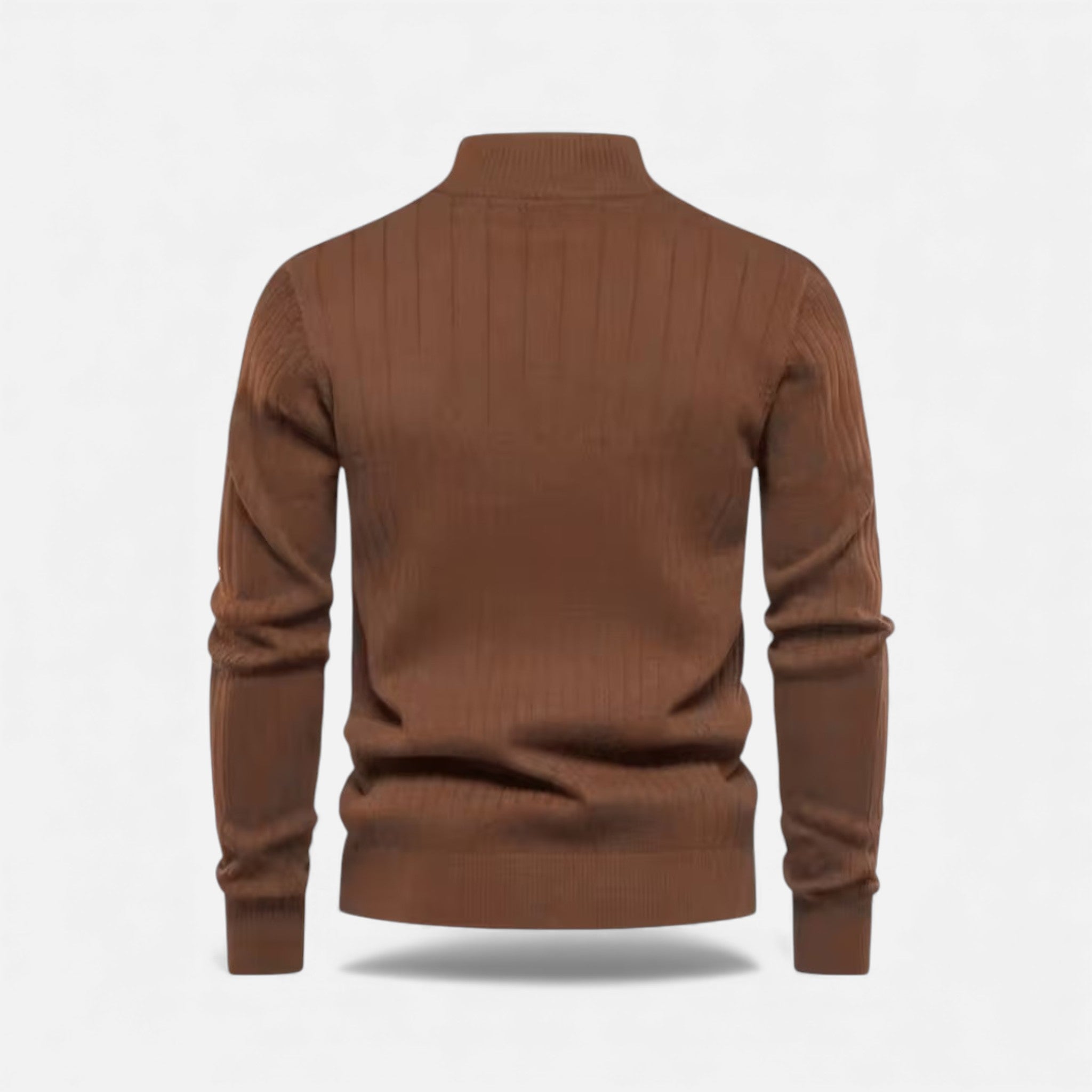 Maglione da uomo caldo minimalista con zip in maglia