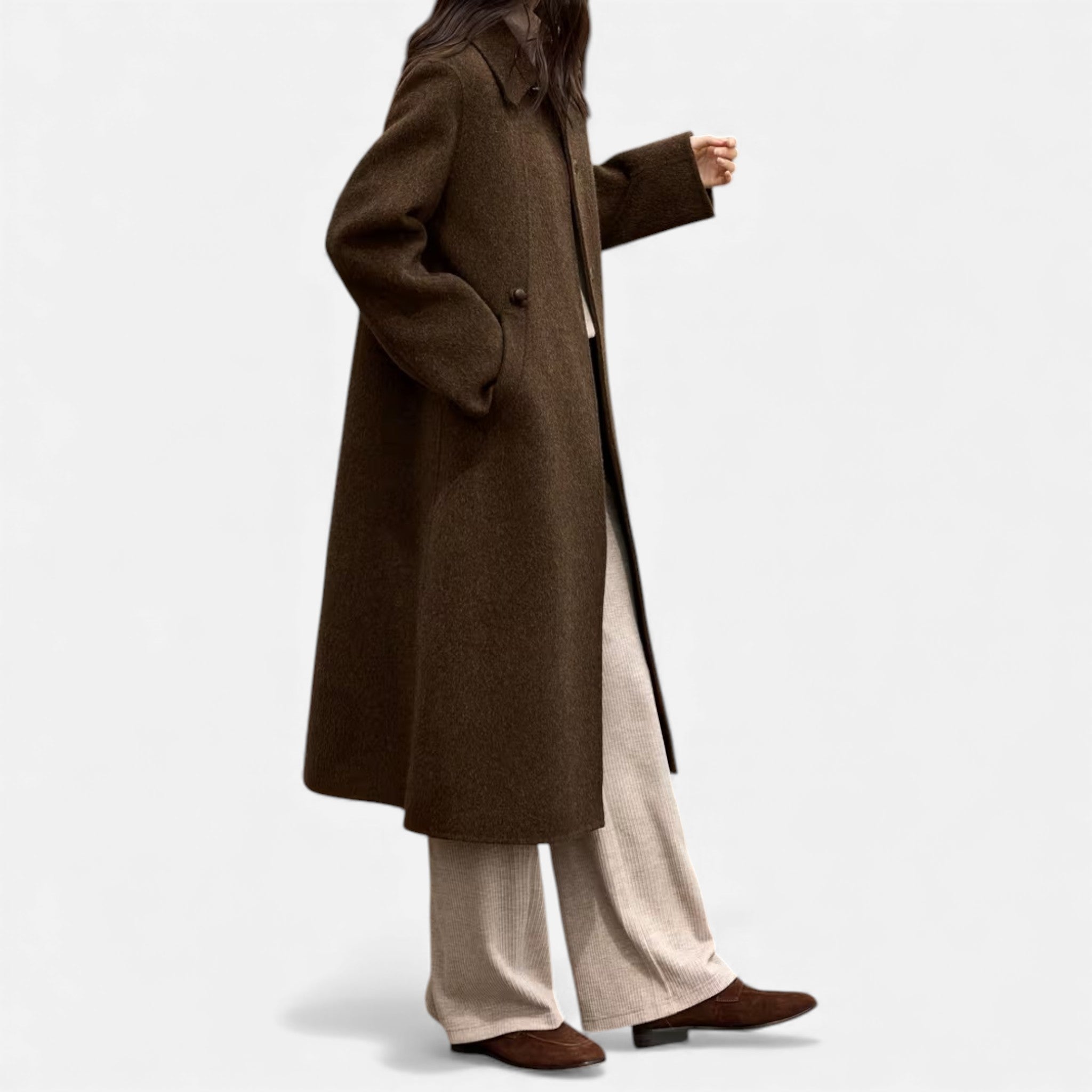 Women’s Structured Long Woollen Winter Coat