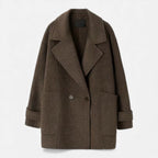Cappotto invernale spesso da donna in misto alpaca