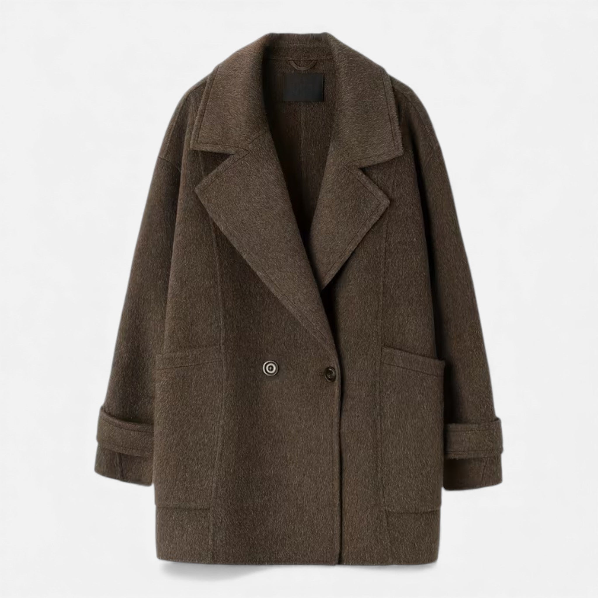 Cappotto invernale spesso da donna in misto alpaca