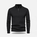 Maglione da uomo caldo minimalista con zip in maglia