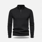 Maglione da uomo caldo minimalista con zip in maglia