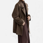 Cappotto invernale spesso da donna in misto alpaca