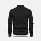 Maglione da uomo caldo minimalista con zip in maglia
