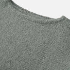Maglione invernale lavorato a maglia donna con spalle scoperte