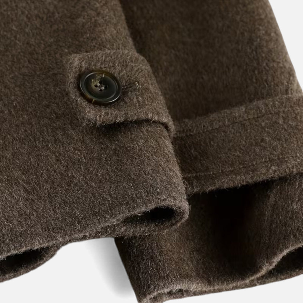 Cappotto invernale spesso da donna in misto alpaca