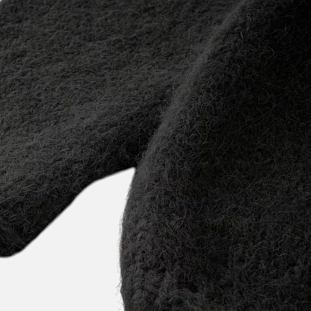 Maglione invernale lavorato a maglia donna con spalle scoperte