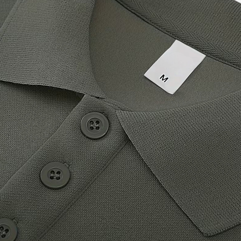 Suéter de punto tipo polo para hombre para otoño/invierno